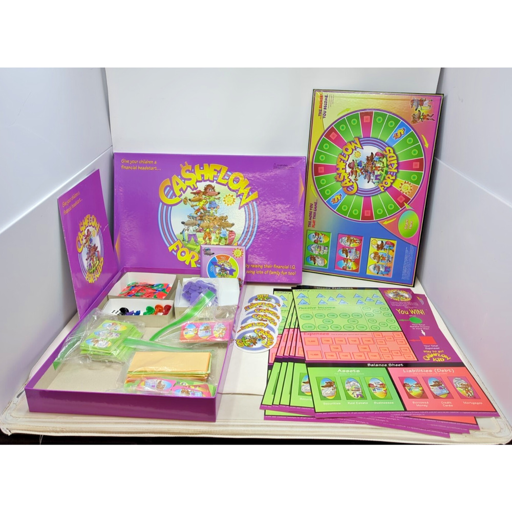 Vtg Complete Cashflow For Kids Board Game Rich Dad Poor Dad Robert Kiyosaki
